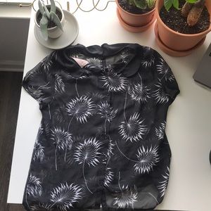 Philosophy sheer black shirt